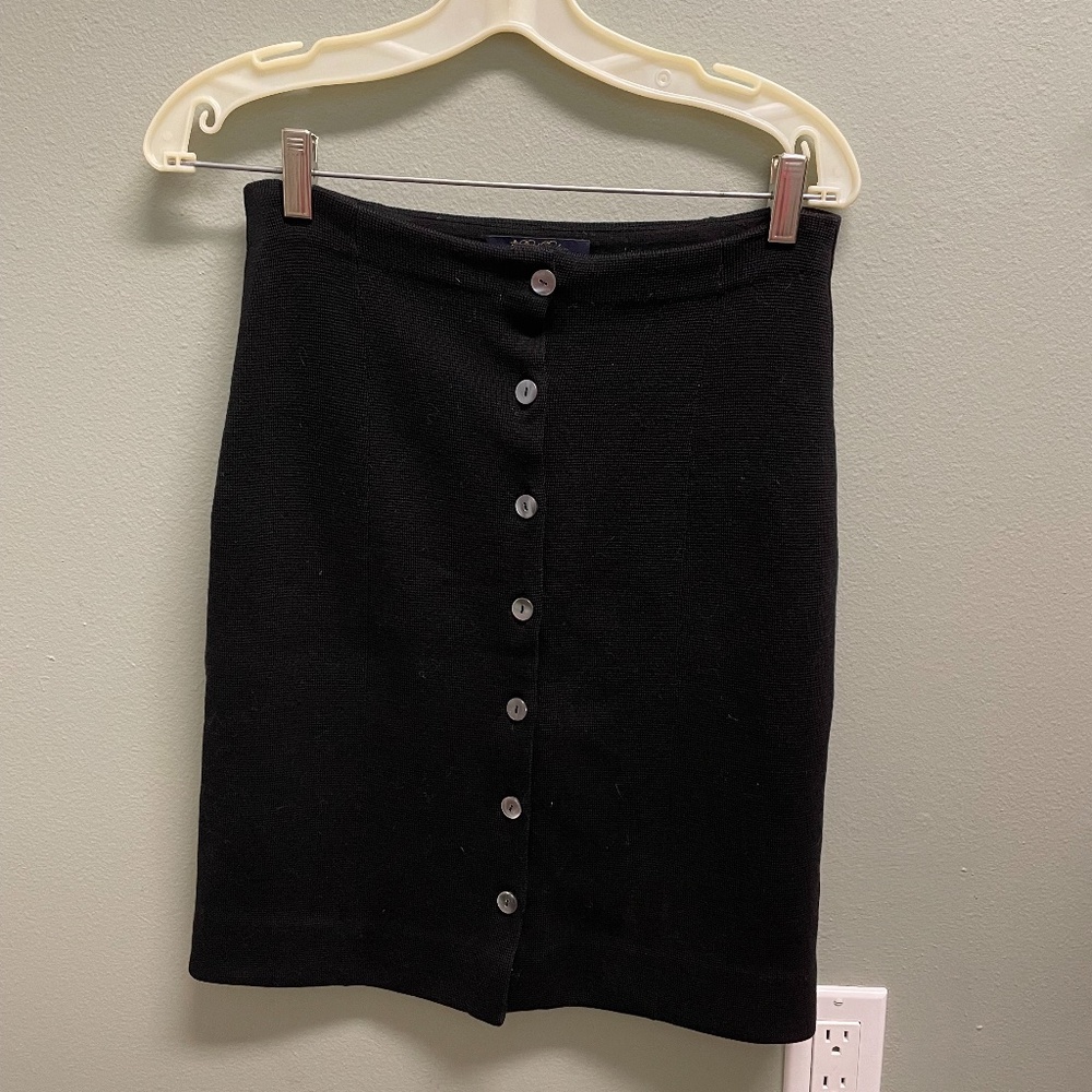 Brooks Brothers Button Down Black Skirt